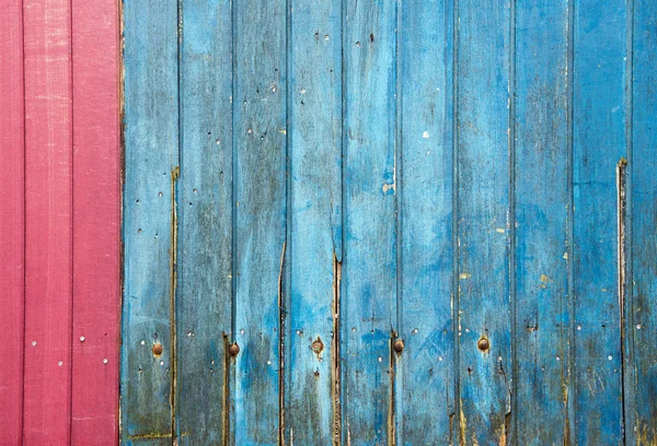 Textura de pranchas azuis e vermelhas — Fotografia de Stock