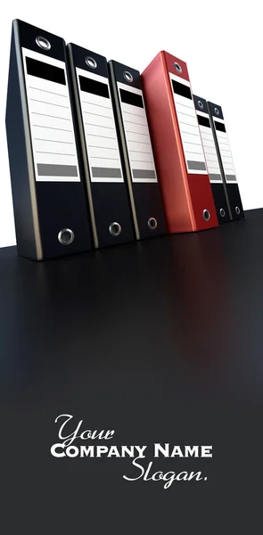 Red and black ring binders — Stock Photo, Image