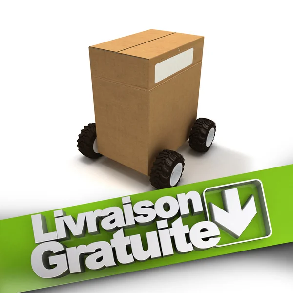 Livraison gratuite, vak op wielen — Stockfoto