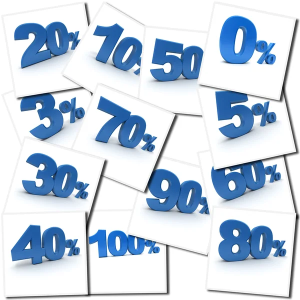 Percentage collage — Stock Photo, Image