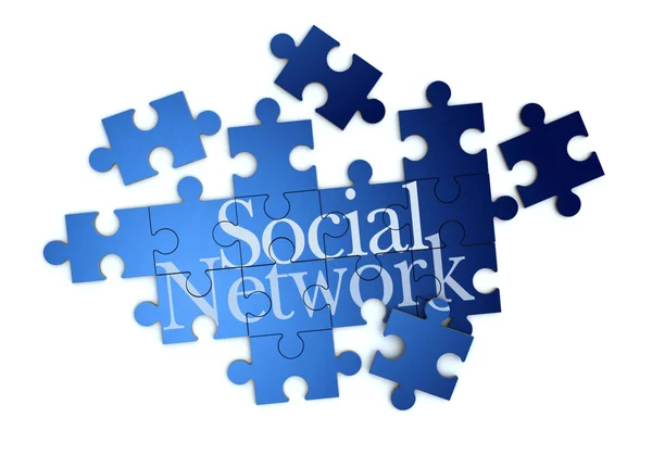 Social network puzzle — Stock Photo, Image