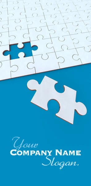 Modrá a bílá puzzle — Stock fotografie