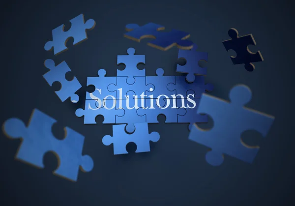 Solutions jigsaw puzzle — Stock Photo, Image