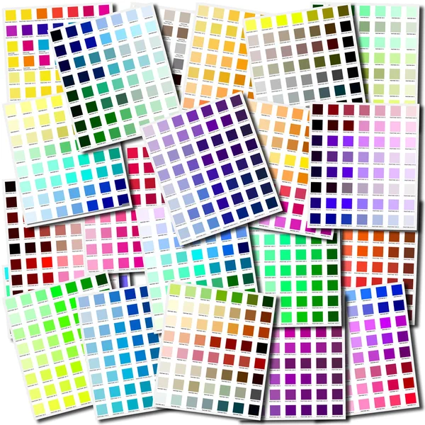 Color swatches collage — Stock Photo, Image