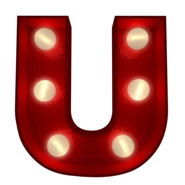 Glowing U — Stock Photo, Image