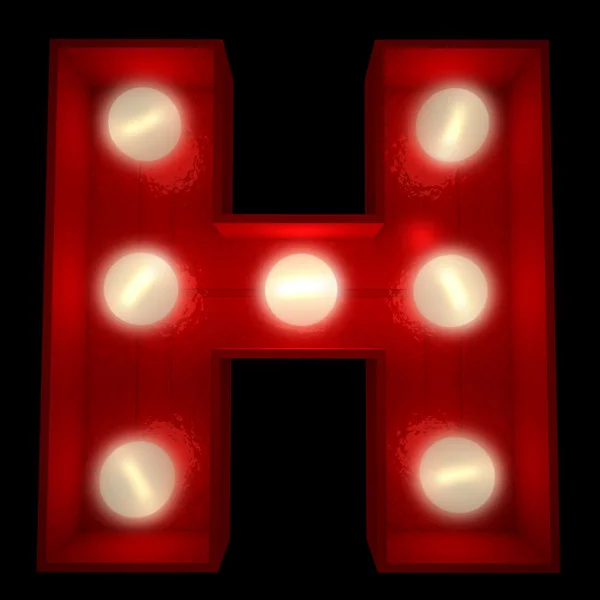 Светящийся H — стоковое фото