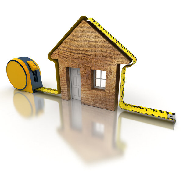 House measuring wood 