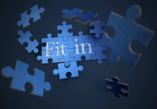 Fit in puzzle — Stock Photo, Image