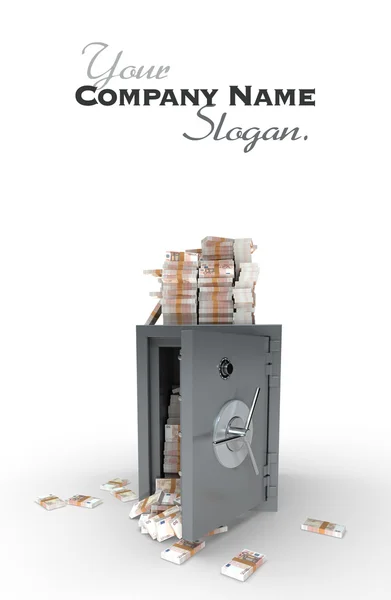 Safe full of 50  Euro notes — Stock Photo, Image