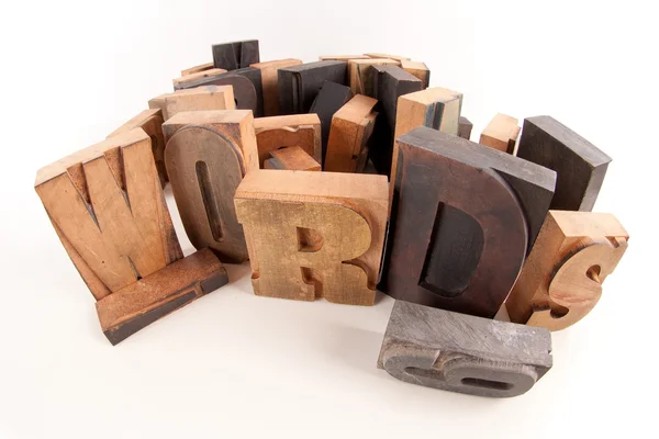 Words in wood — Stock Photo, Image