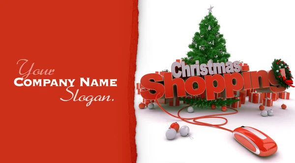 Natal compras on-line personalizável — Fotografia de Stock