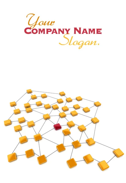 Orange and red network — Stock Photo, Image