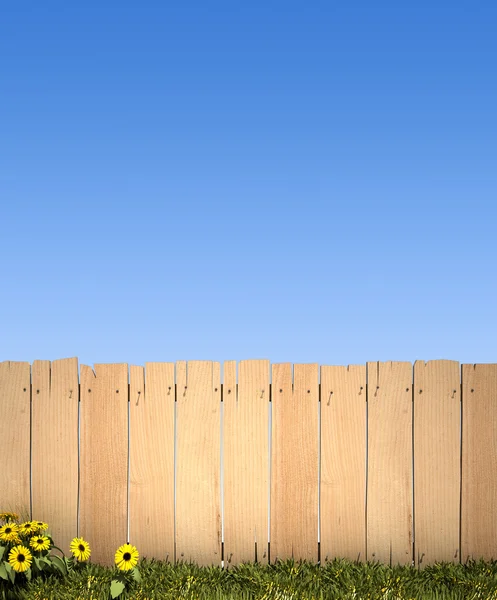 Fence and blue sky — Stock Photo, Image