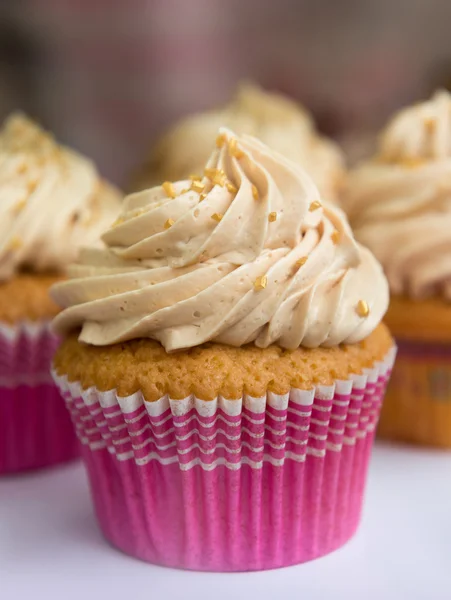 Cream and pink cupcake — Stock Photo, Image