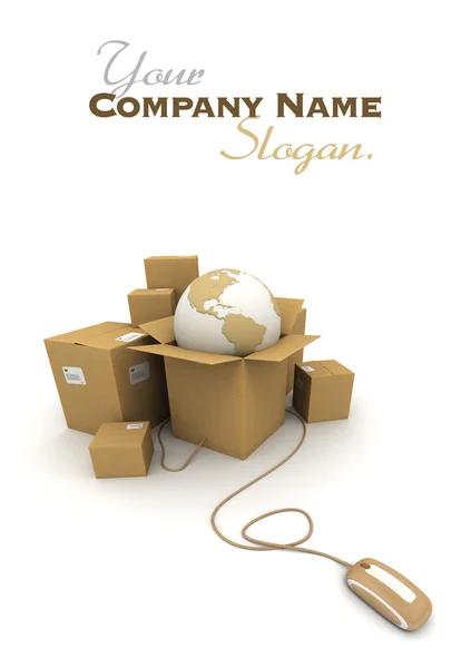 Global shipment online — Stock Photo, Image