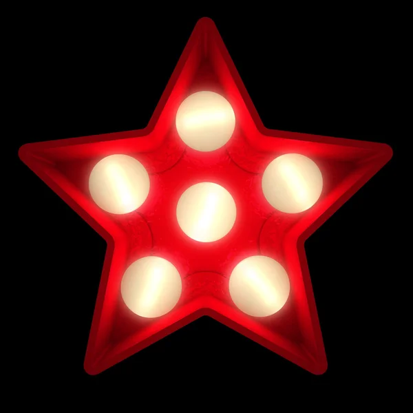 Estrela brilhante em preto — Fotografia de Stock