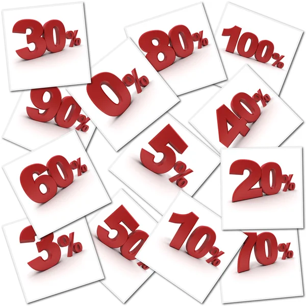 Percentage collection — Stock Photo, Image