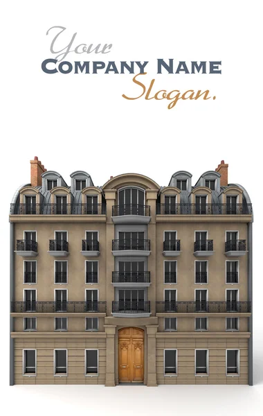 French building rendering — Stock Photo, Image