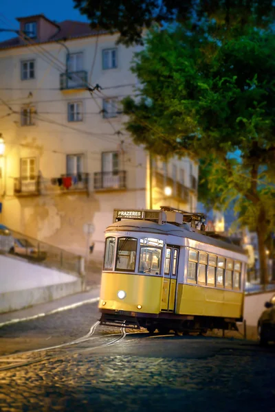 Late nacht tram — Stockfoto