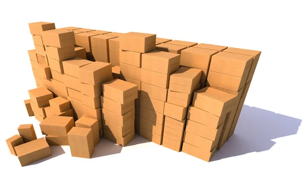 Obrovské hromady kartonů — Stock fotografie