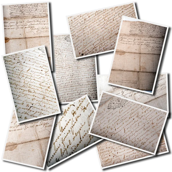 Ancien collage manuscrit — Photo