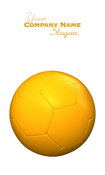 Yellow soccer ball — Stock Photo, Image