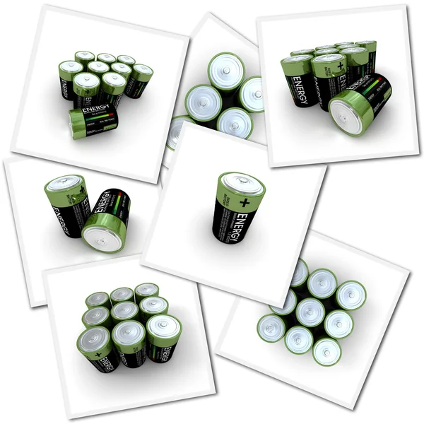 Energie batterijen collectie — Stockfoto