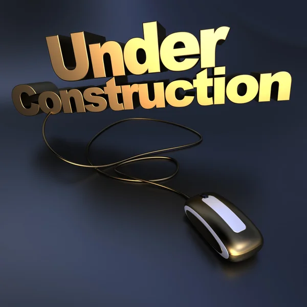 Gold Web Under construction — Stock Photo, Image