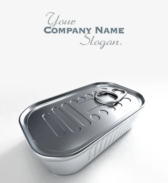 Aluminium plåtburk slogan — Stockfoto