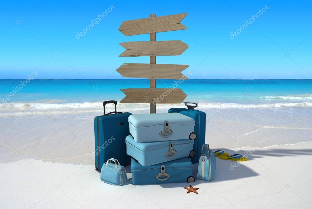 Beach vacations directions — Stock Photo © franckito 65902277