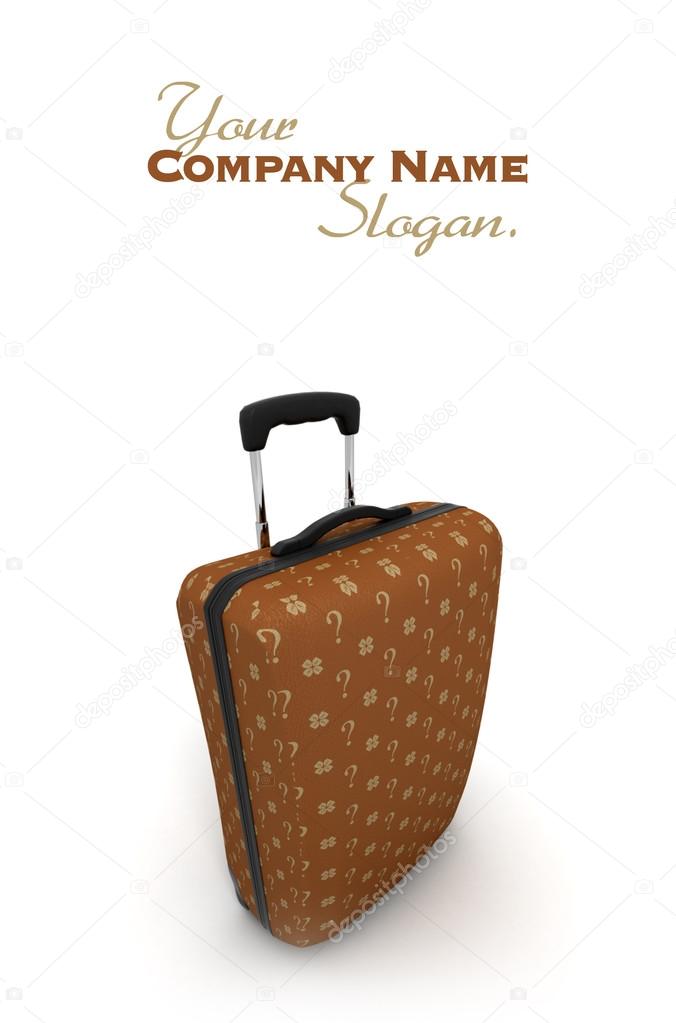 patterned suitcase
