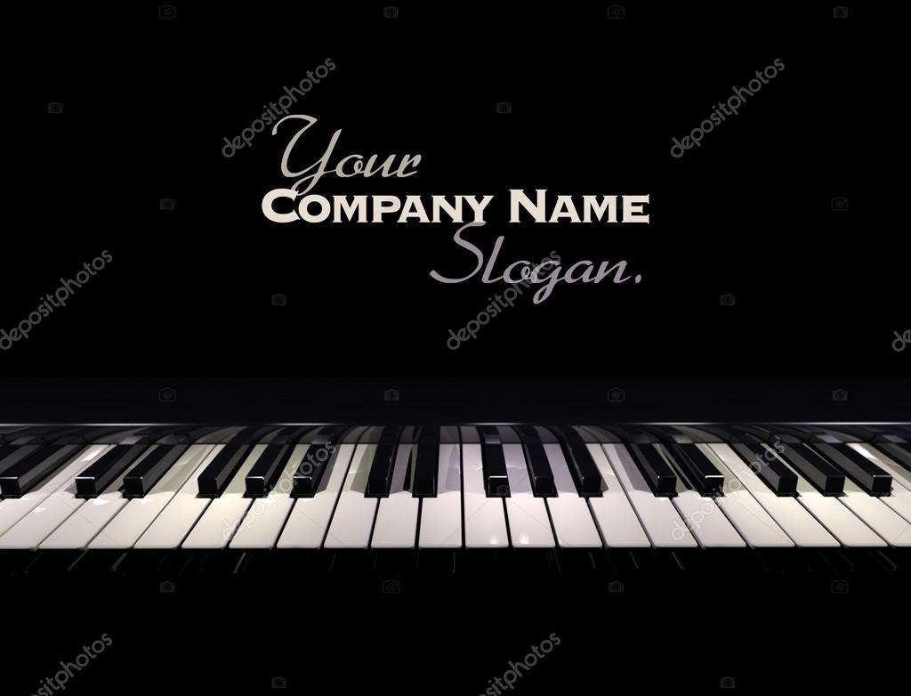 3D rendering of a piano keyboard taken horizontaly