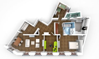 Home distribution from above clipart