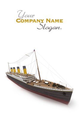 Lateral view of the Titanic clipart