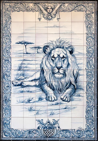 Lion mosaic — Stock Photo, Image