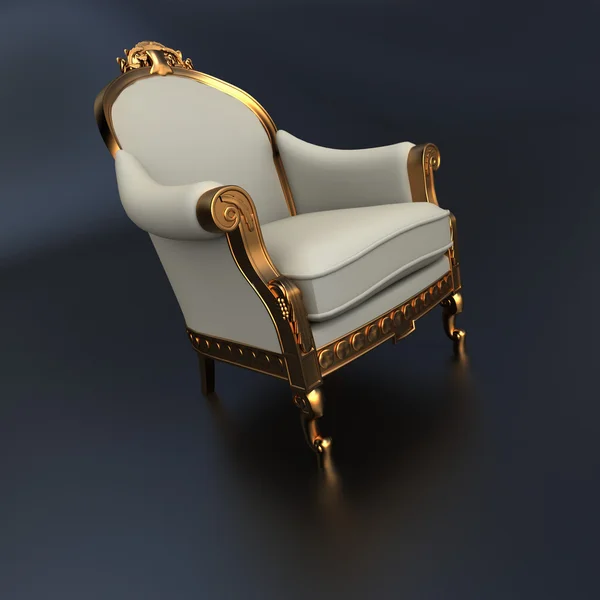 Golden vintage  ornate chair — Stock Photo, Image