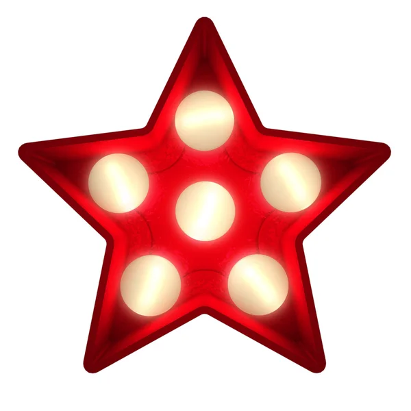 Glowing star on white — Stock Photo, Image