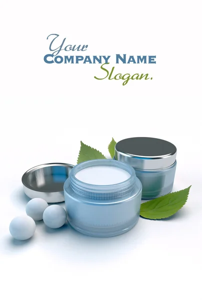 Blue beauty products — Stock Photo, Image