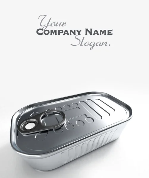 Aluminum tin can slogan — Stock Photo, Image