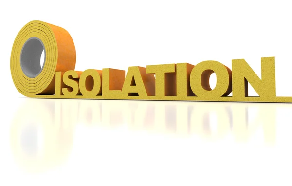 3D-Darstellung des Wortes Isolation — Stockfoto
