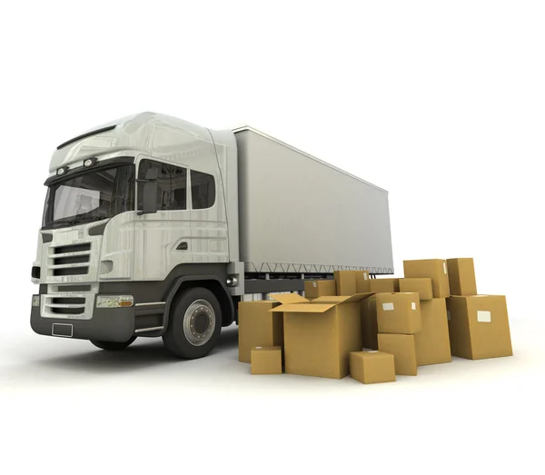 Caminhão de carga — Fotografia de Stock