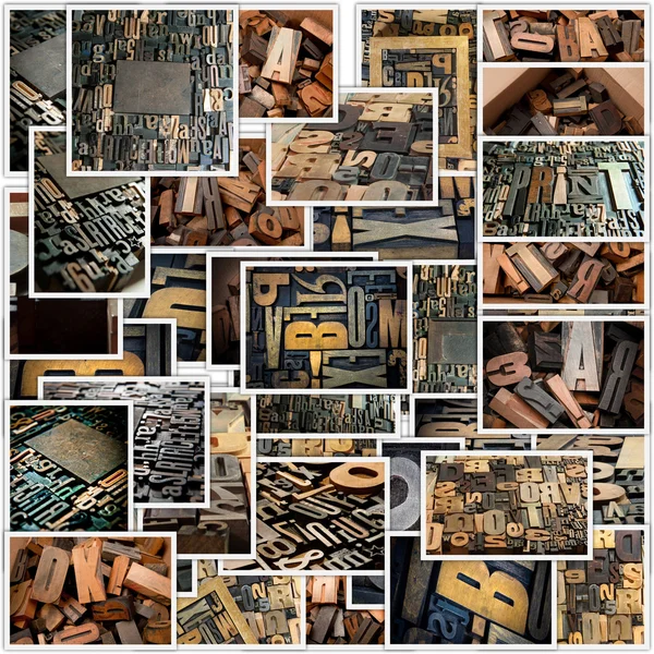 Hout schrijfmachine collectie — Stockfoto