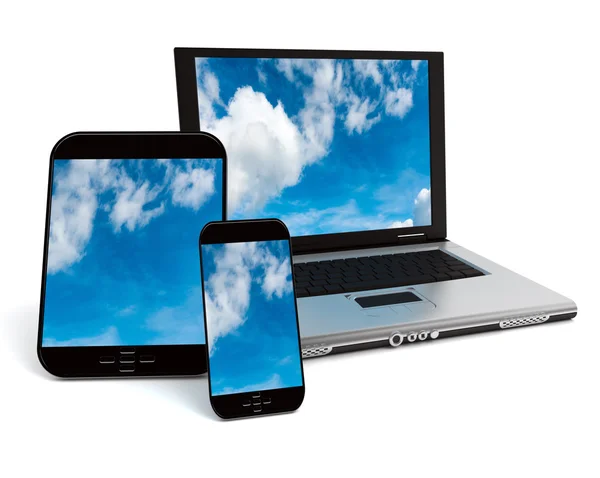 Cloud Connecting devices — Stock Photo, Image