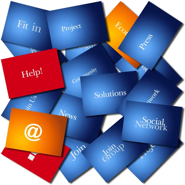 Cards collage — Stock Photo, Image