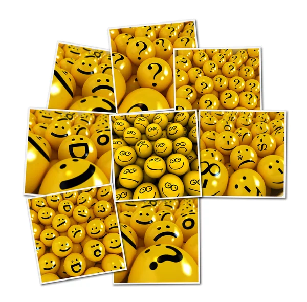 Coleção emoticons — Fotografia de Stock