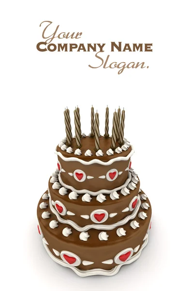 Chocolate Love cake — Stock Photo, Image