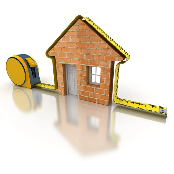 House measuring brick — Stock Photo, Image
