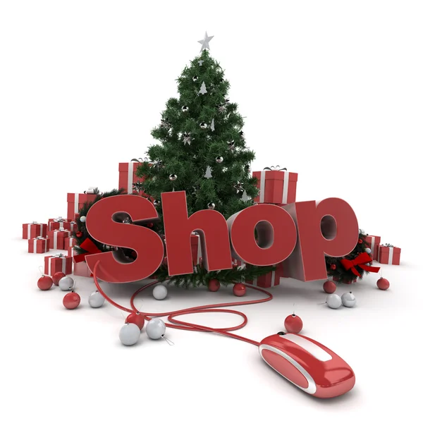 Christmas shop — Stockfoto