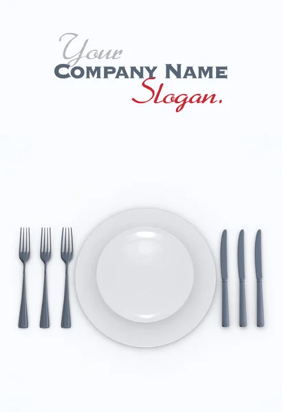 Three course menu — Stock Photo, Image