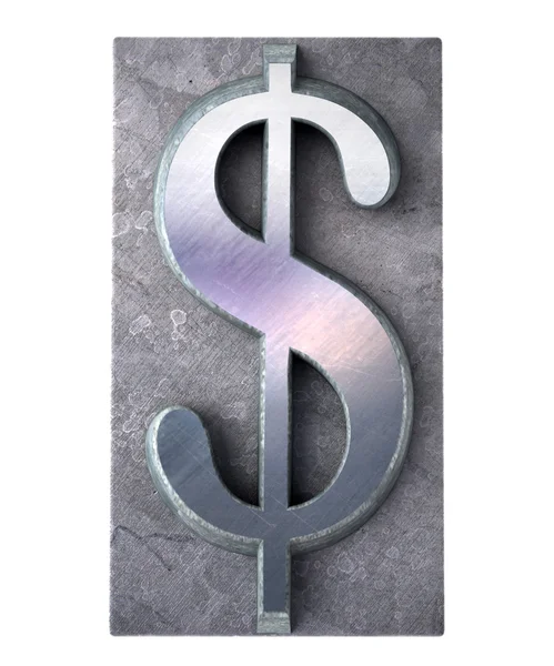 Sinal dólar datilografado — Fotografia de Stock